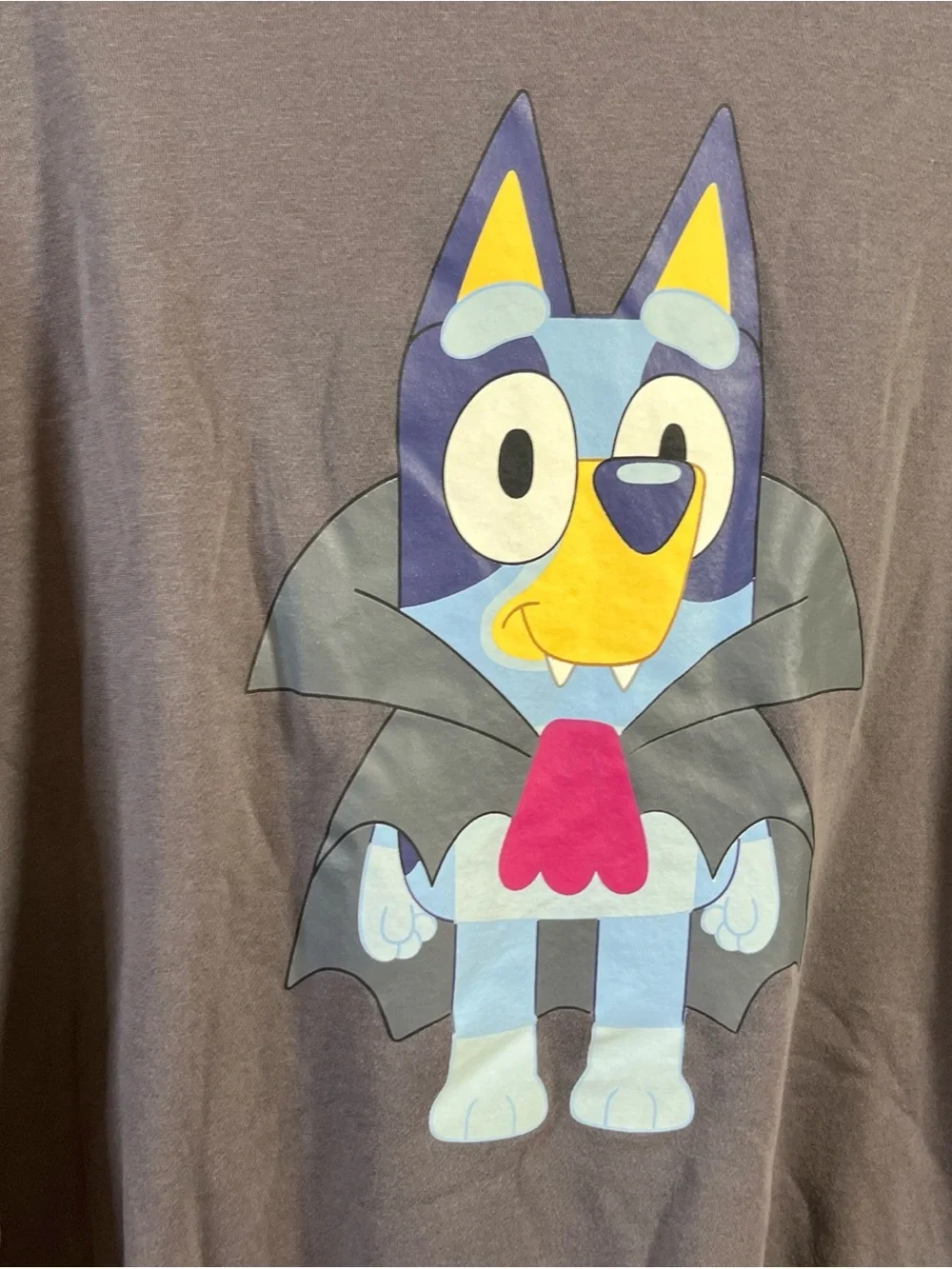 BLUEY Vampire Halloween Sweatshirt Men's Size XXL Crewneck Charcoal Gray